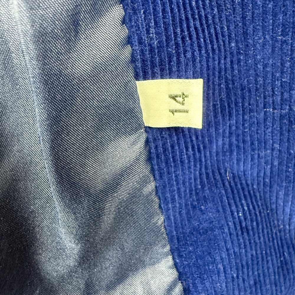 Vintage International Scene Corduroy Jacket Women's 14 Blue Buckle Trim Full Zip - Picture 7 of 8